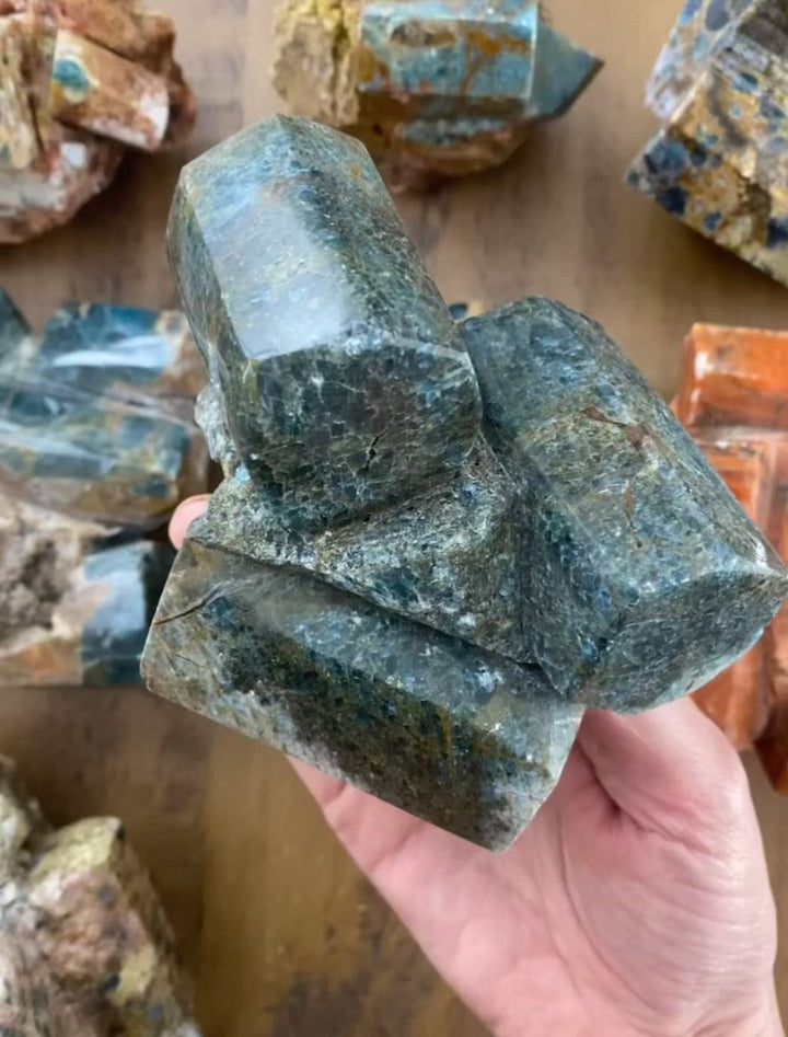 Blue Apatite in Matrix Specimens