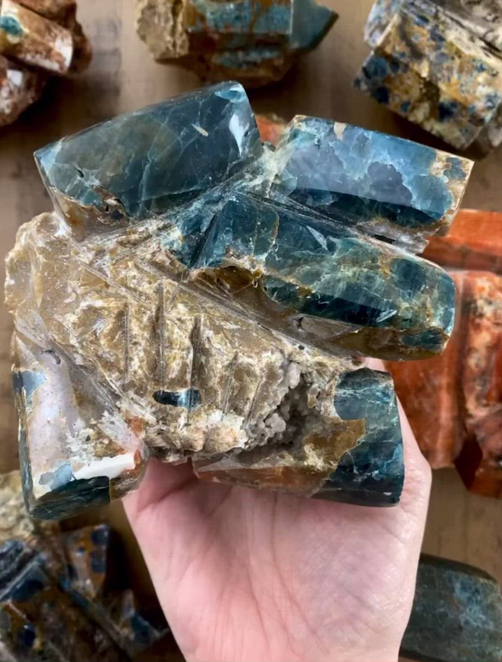 Blue Apatite in Matrix Specimens