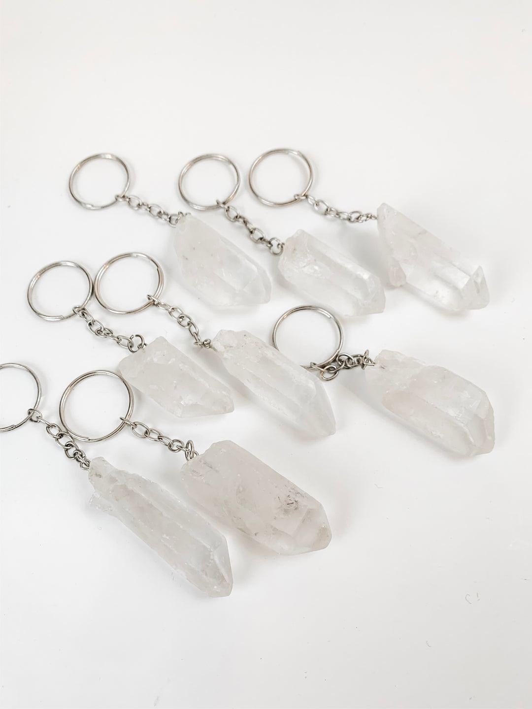 Clear Quartz Key Chain