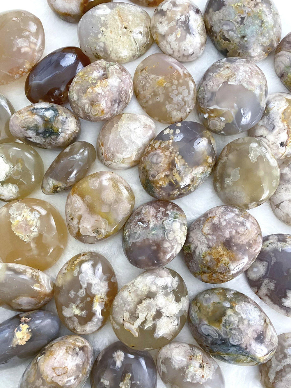 Flower Agate Palm Stones - Uncommon Rocks