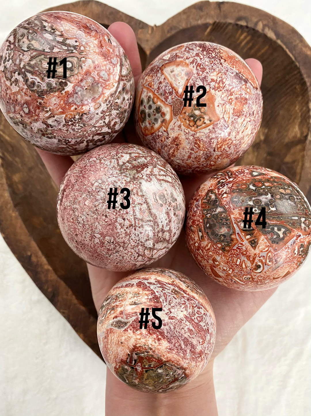 Leopard Jasper Skin Spheres - Uncommon Rocks