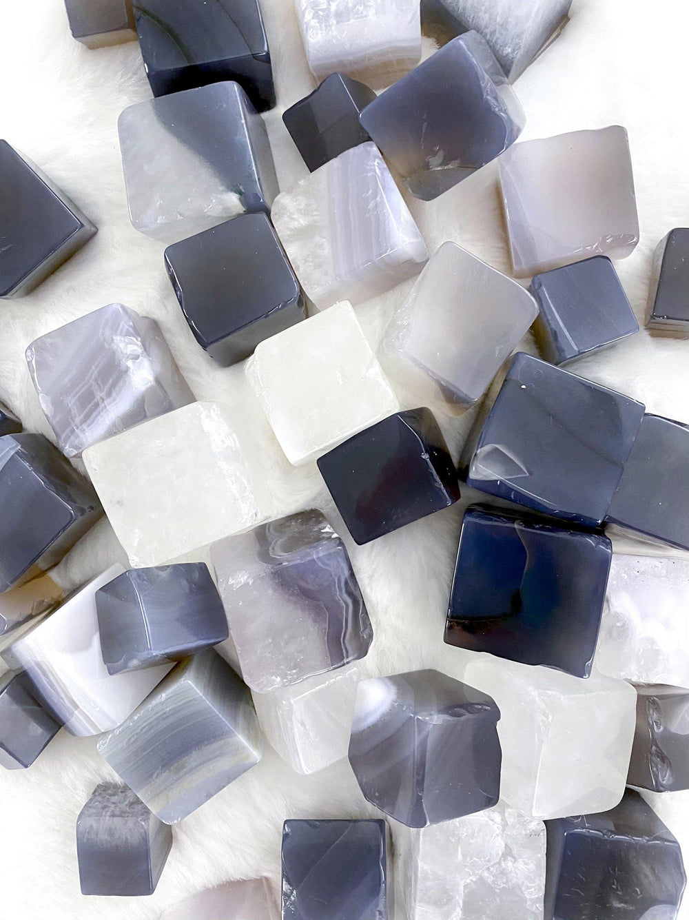 Agate Stone Tumbled Cubes - Uncommon Rocks