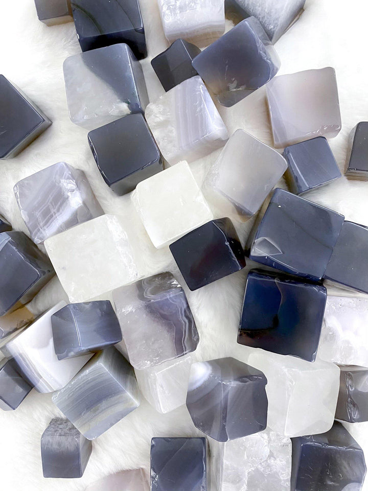 Agate Stone Tumbled Cubes - Uncommon Rocks
