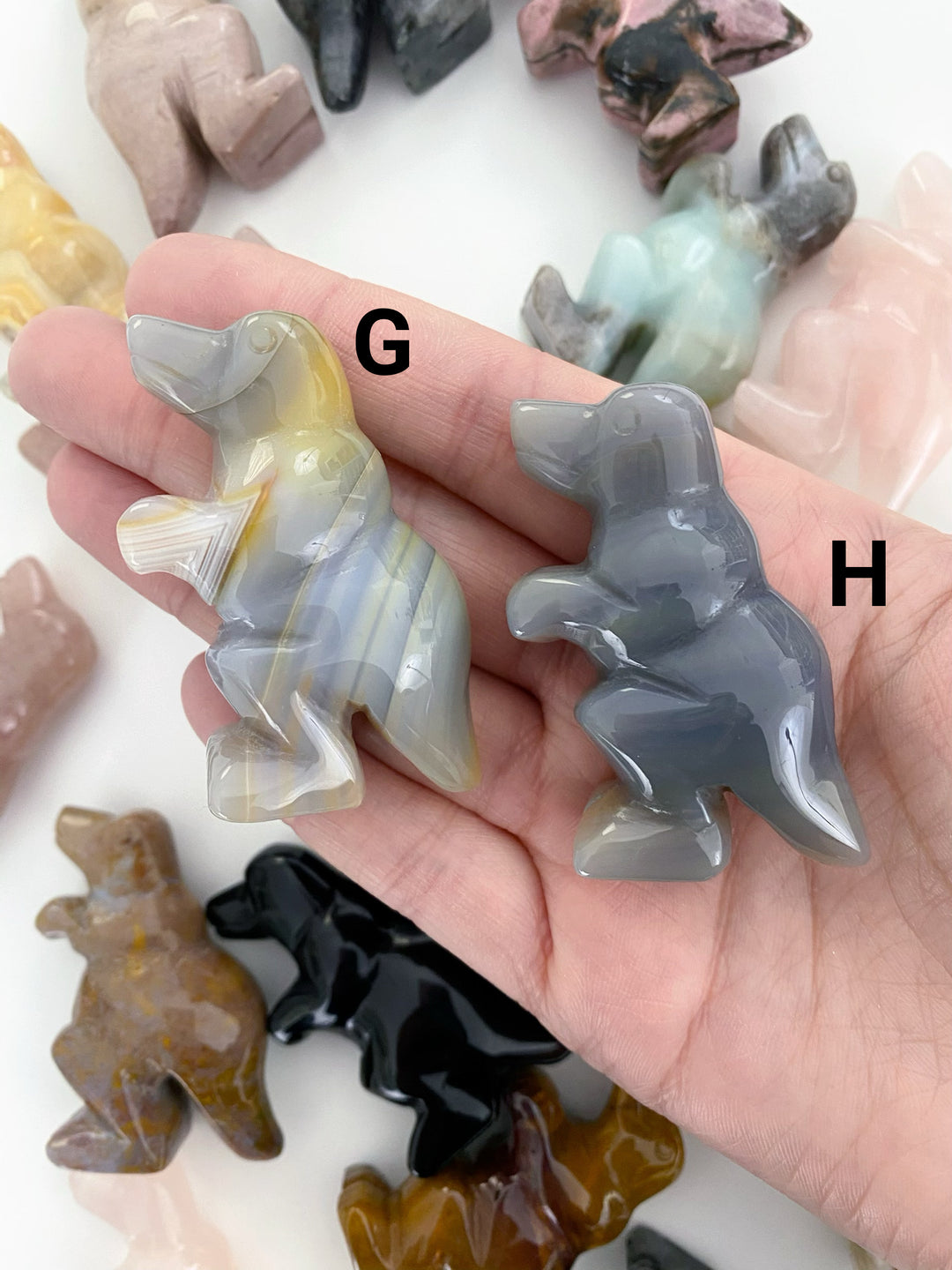 Agate Dinosaur Carving