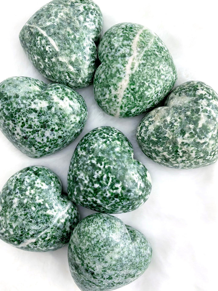 Green Spot Jasper Heart