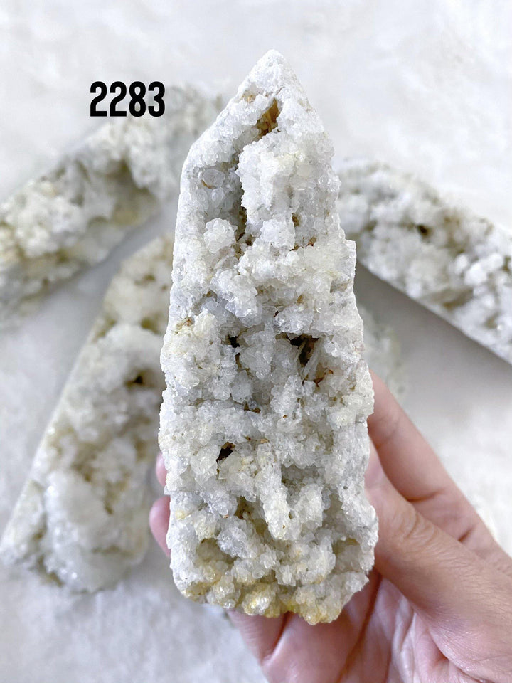 White Quartz Cluster Towers - Uncommon Rocks