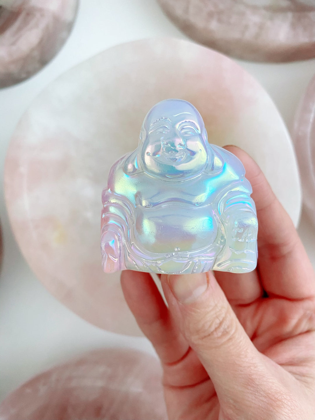Aura Quartz Buddha Carving