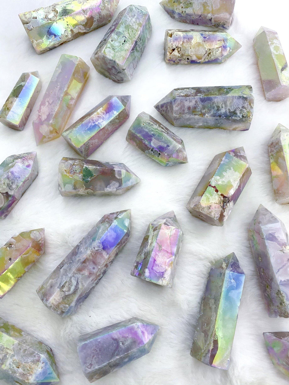 Aura Flower Agate Towers - Uncommon Rocks