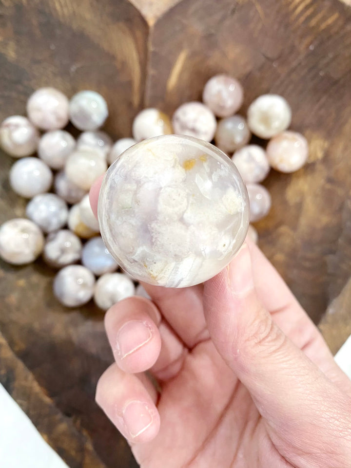 Flower Agate Spheres