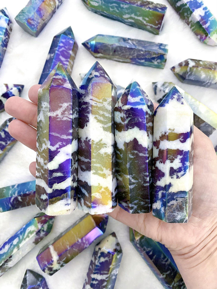 Aura Zebra Jasper Towers - Uncommon Rocks