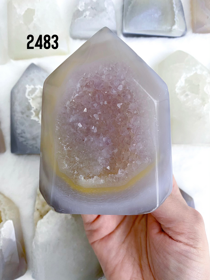 Agate Druzy Towers - Uncommon Rocks