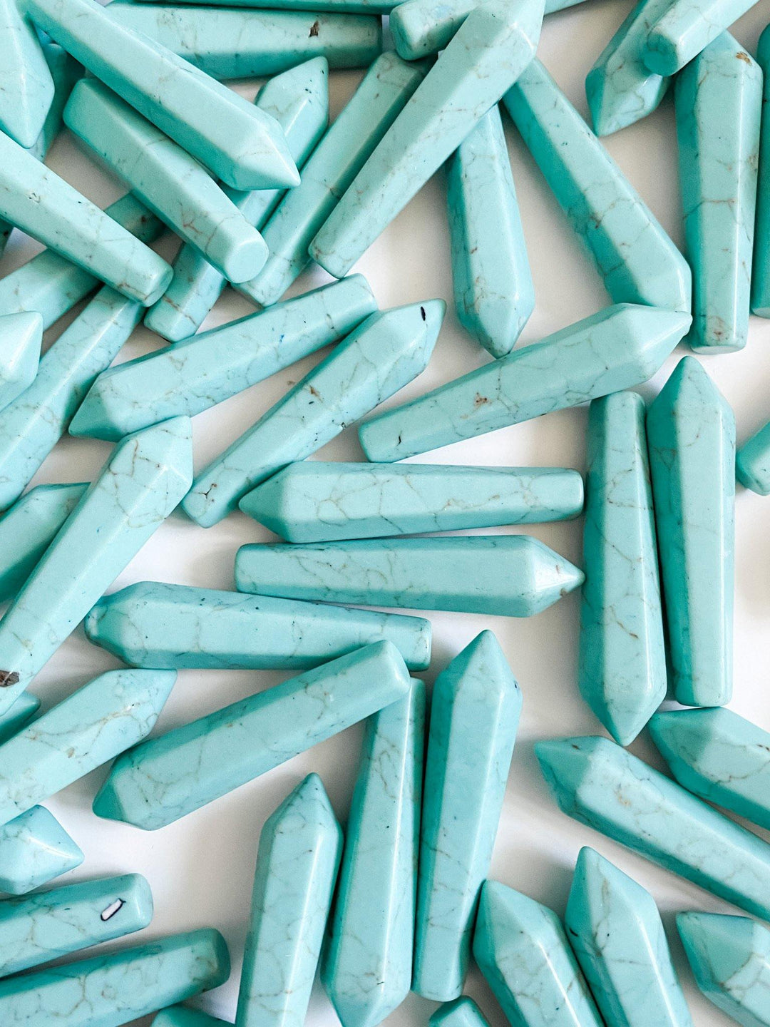 Blue Howlite Points - Uncommon Rocks