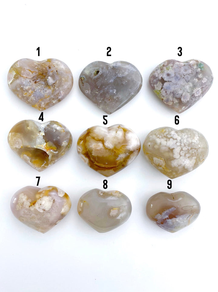 Flower Agate Big Heart