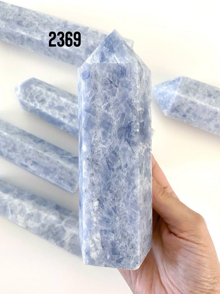 Blue Calcite Towers - Uncommon Rocks