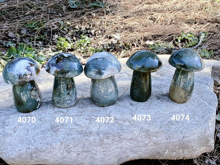 Mushrooms Carved Crystals - Uncommon Rocks
