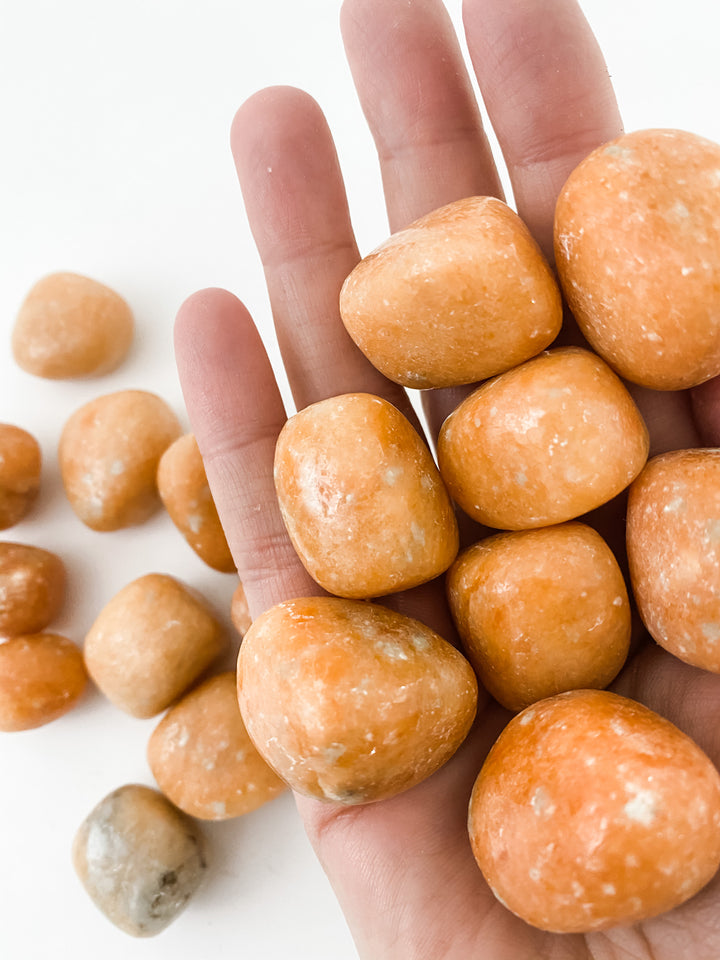 Orange Calcite Tumbled Stone