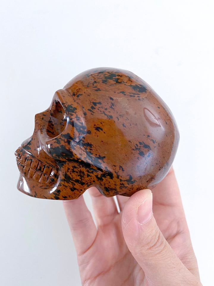 Mahogany Obsidian Skulls