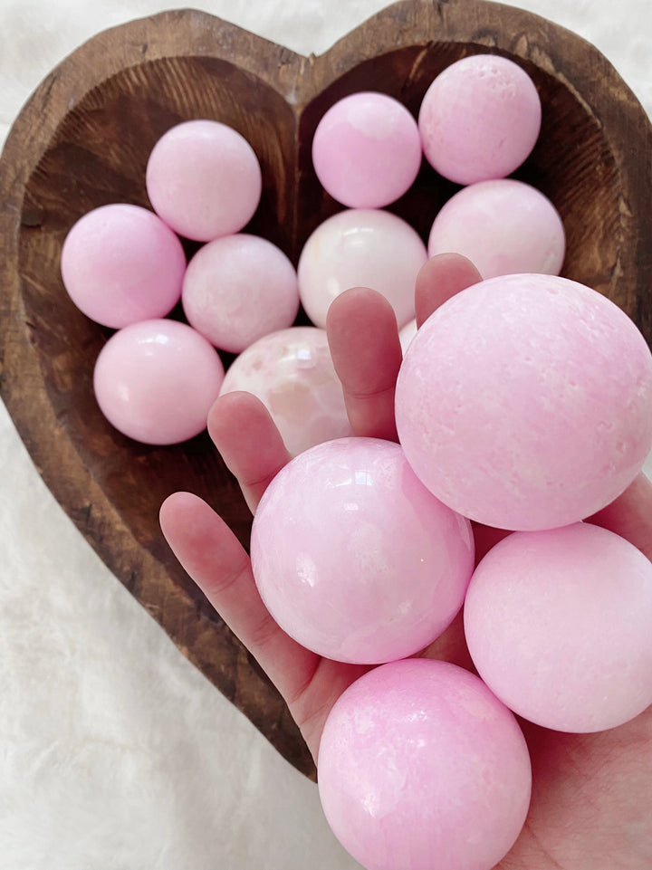 Pink Aragonite Spheres