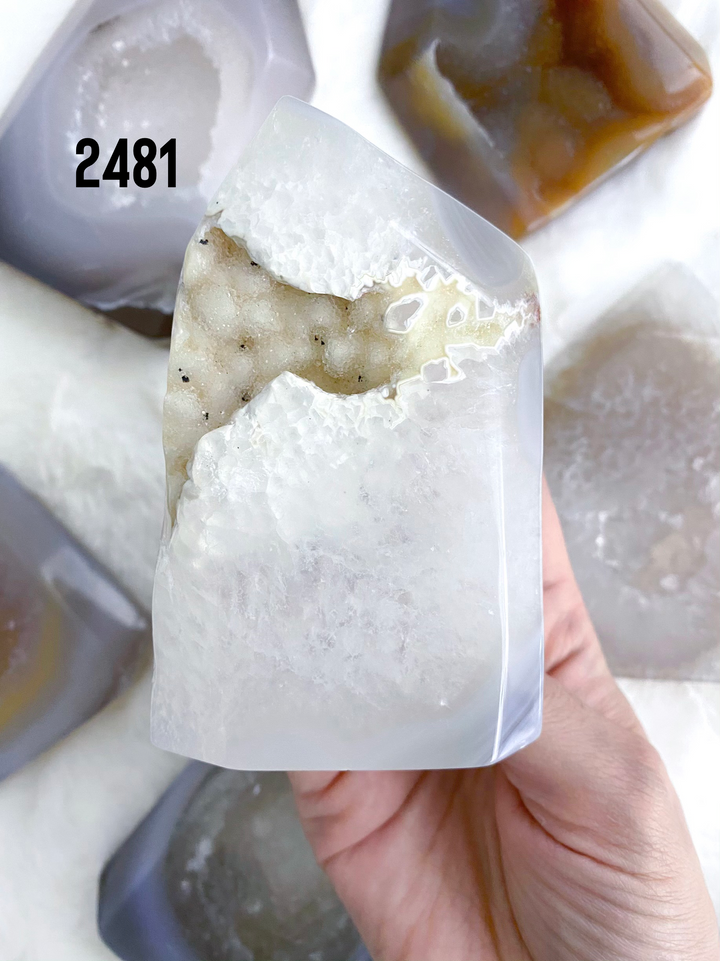 Agate Druzy Towers - Uncommon Rocks