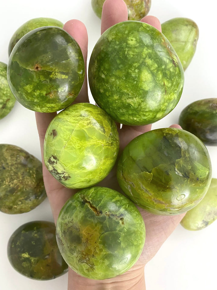Green Opal Palm Stones