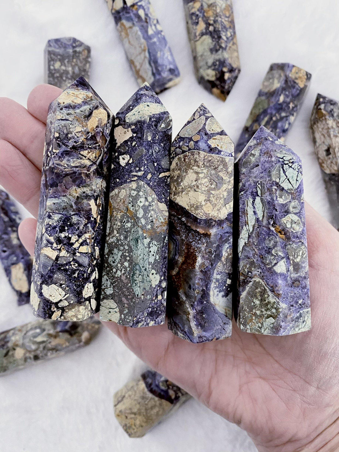 Purple Brecciated Jasper Towers - Uncommon Rocks