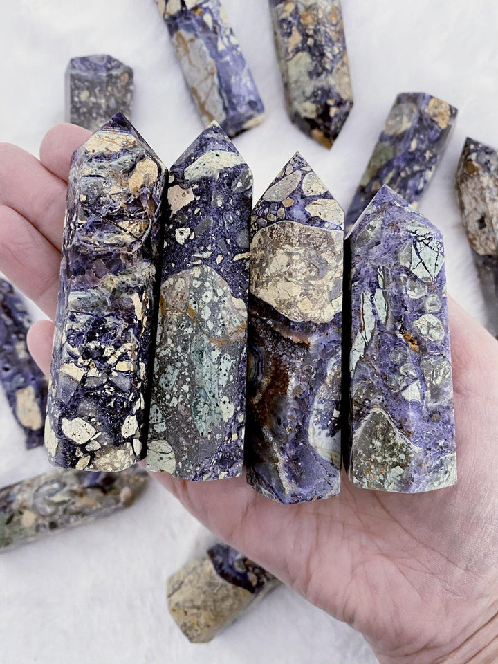 Purple Brecciated Jasper Towers - Uncommon Rocks