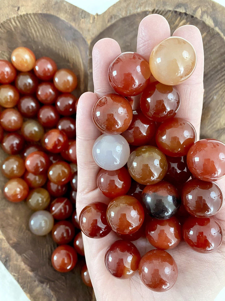 Carnelian Spheres - Uncommon Rocks