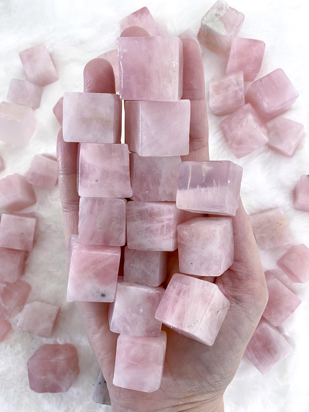 Rose Quartz Cubes - Uncommon Rocks