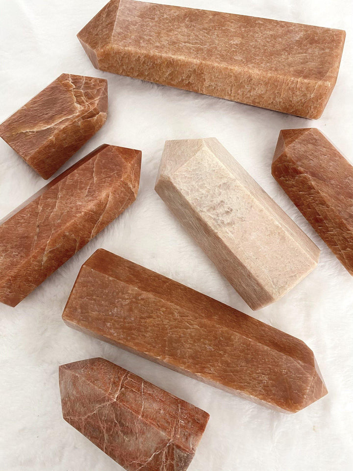 Peach Moonstone Towers - Uncommon Rocks