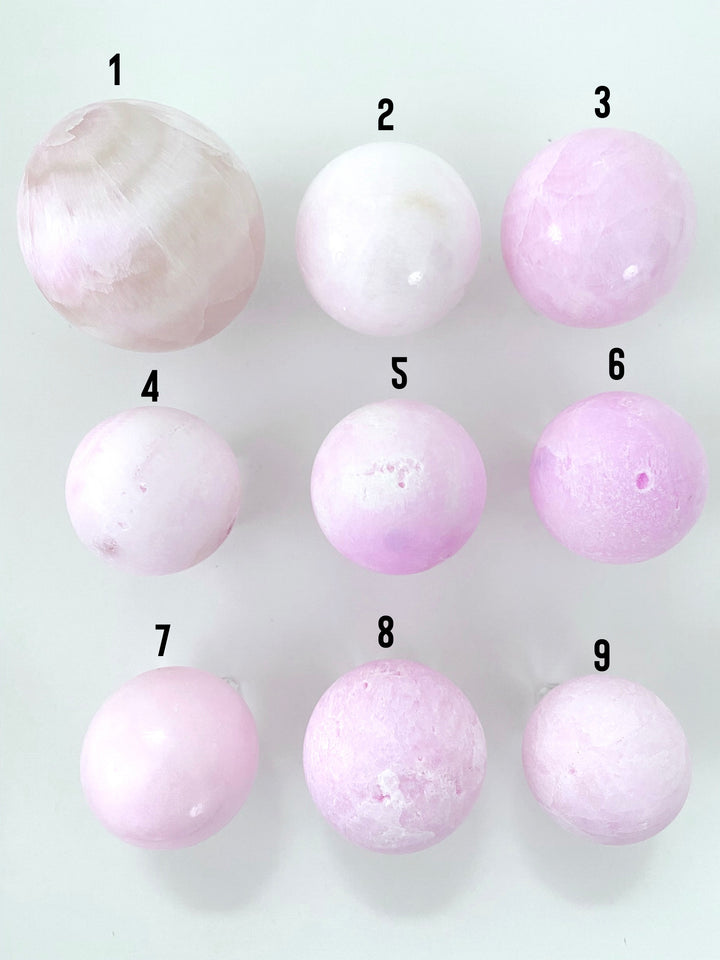 Pink Aragonite Spheres