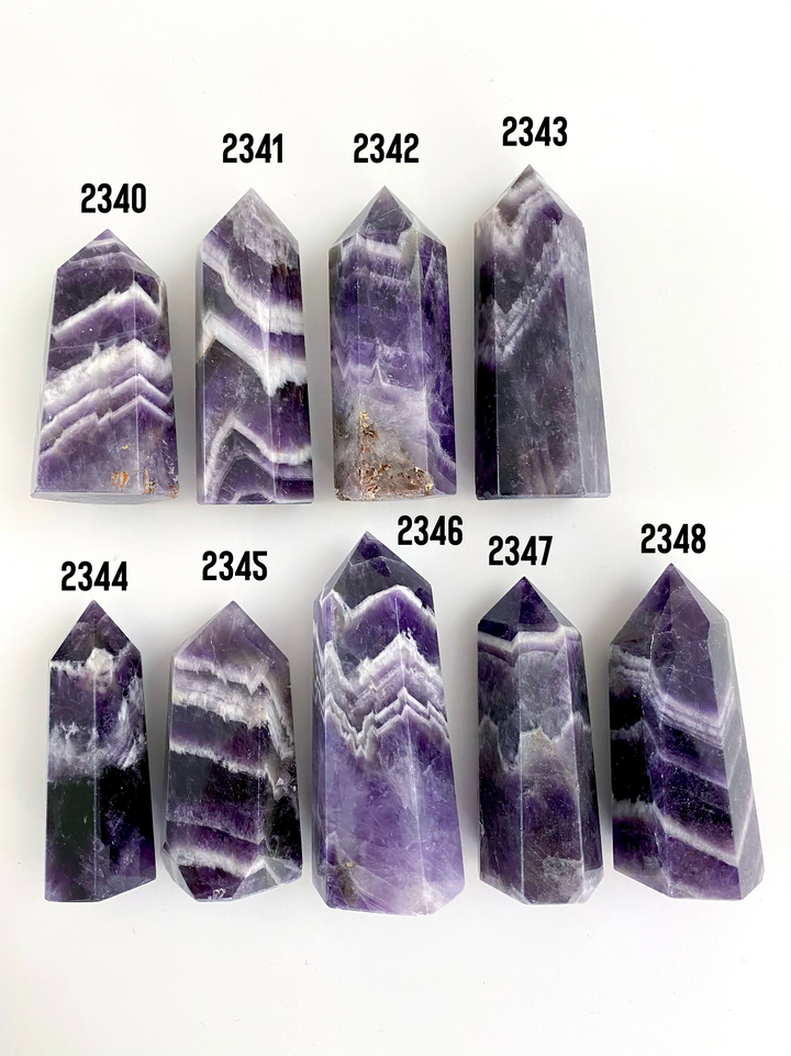 Amethyst Chevron Towers - Uncommon Rocks
