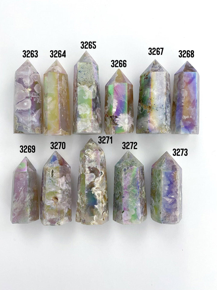 Aura Flower Agate Towers - Uncommon Rocks