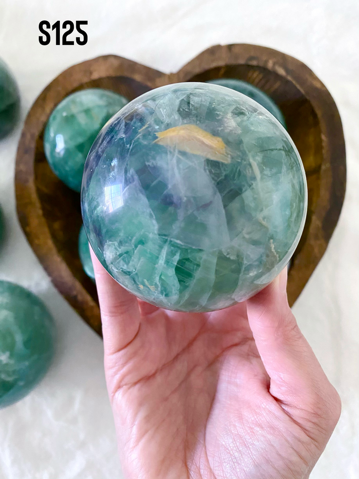 Green Fluorite Spheres - Uncommon Rocks