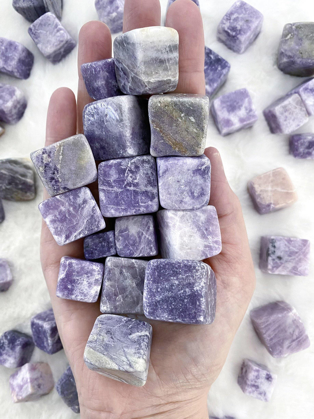 Lepidolite Tumbled Cubes - Uncommon Rocks