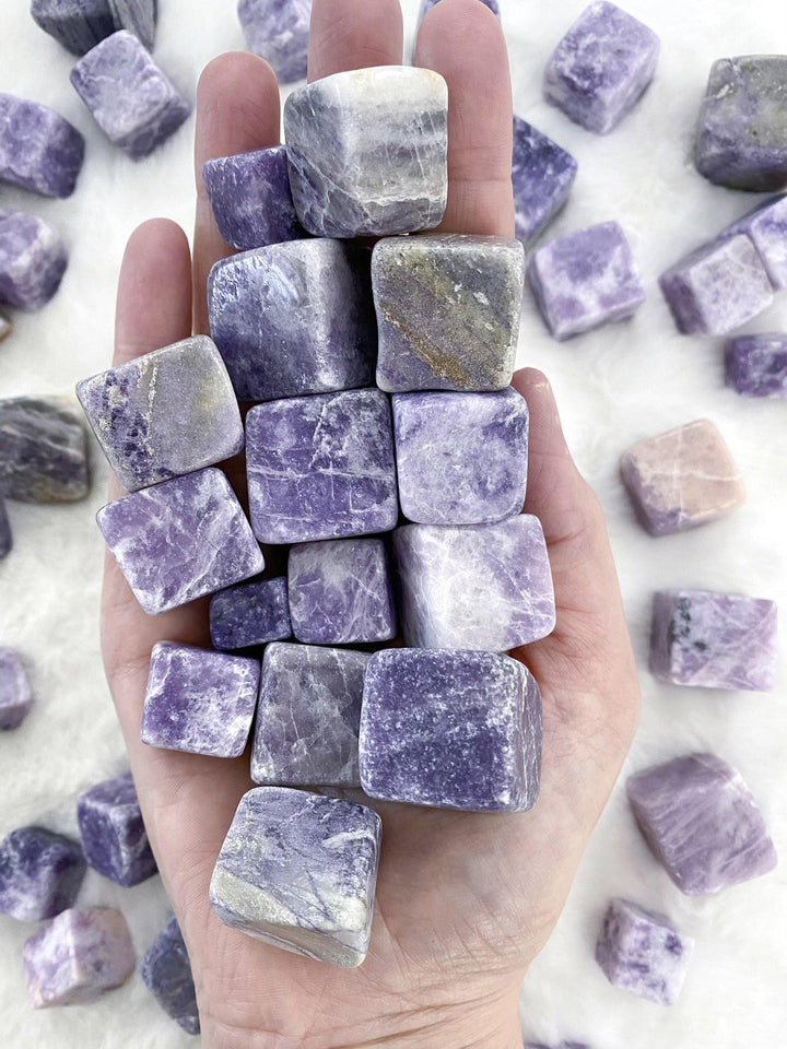 Lepidolite Tumbled Cubes - Uncommon Rocks