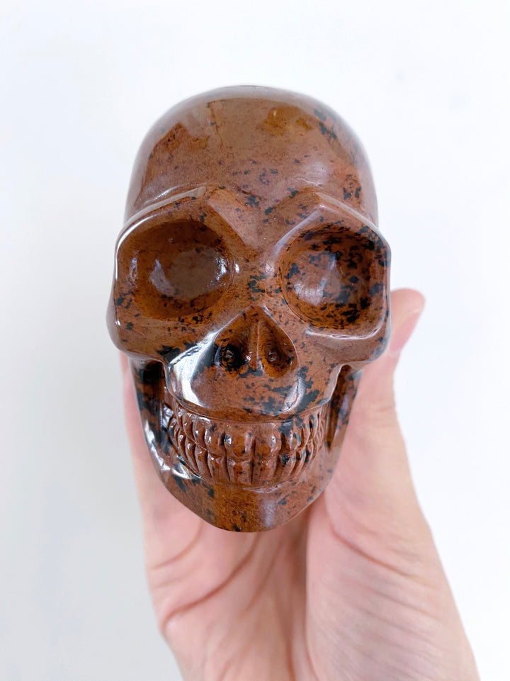 Mahogany Obsidian Skulls