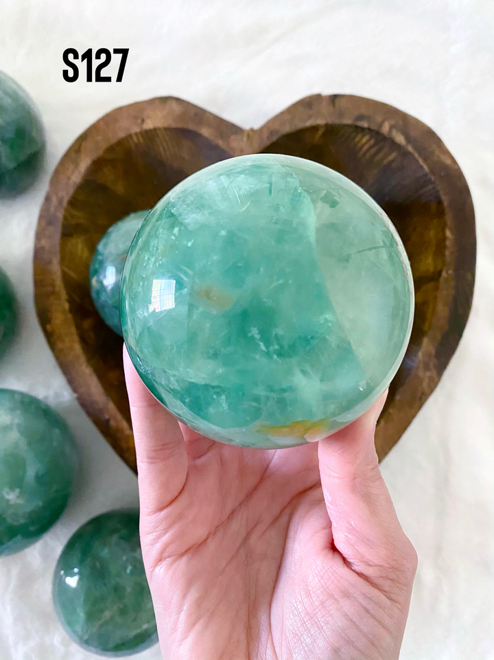 Green Fluorite Spheres - Uncommon Rocks