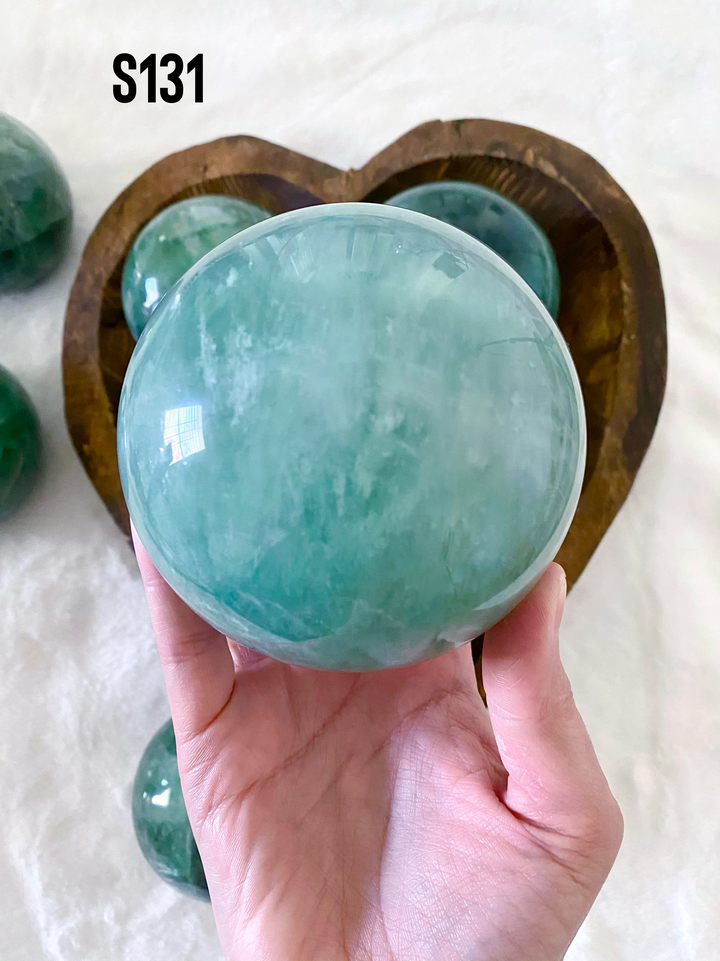 Green Fluorite Spheres - Uncommon Rocks