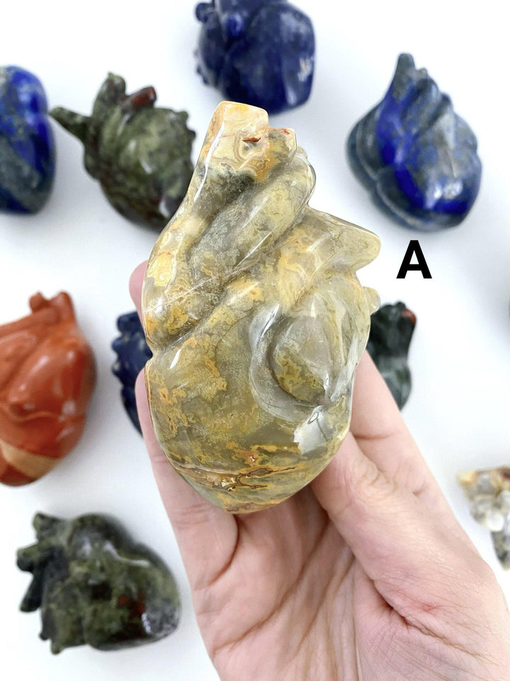 Crazy Lace Agate Anatomical Heart - Uncommon Rocks