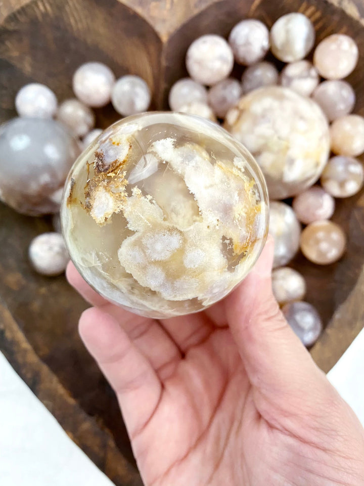Flower Agate Spheres