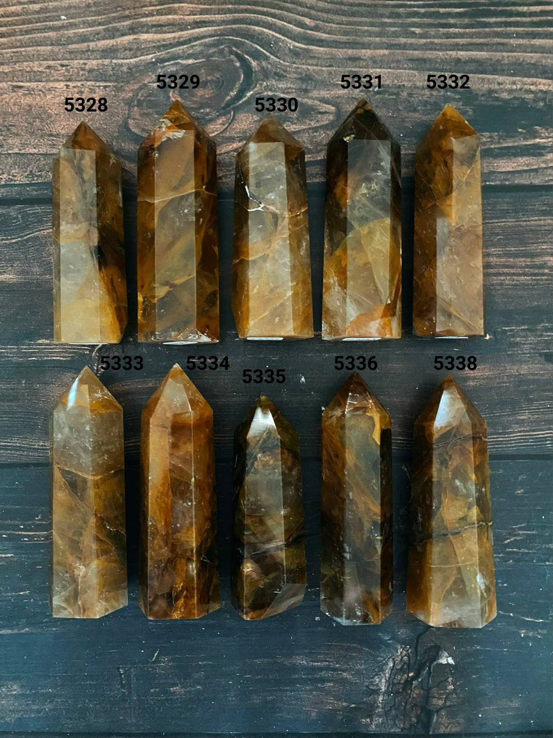 Golden Healer Quartz Towers (dark tones)
