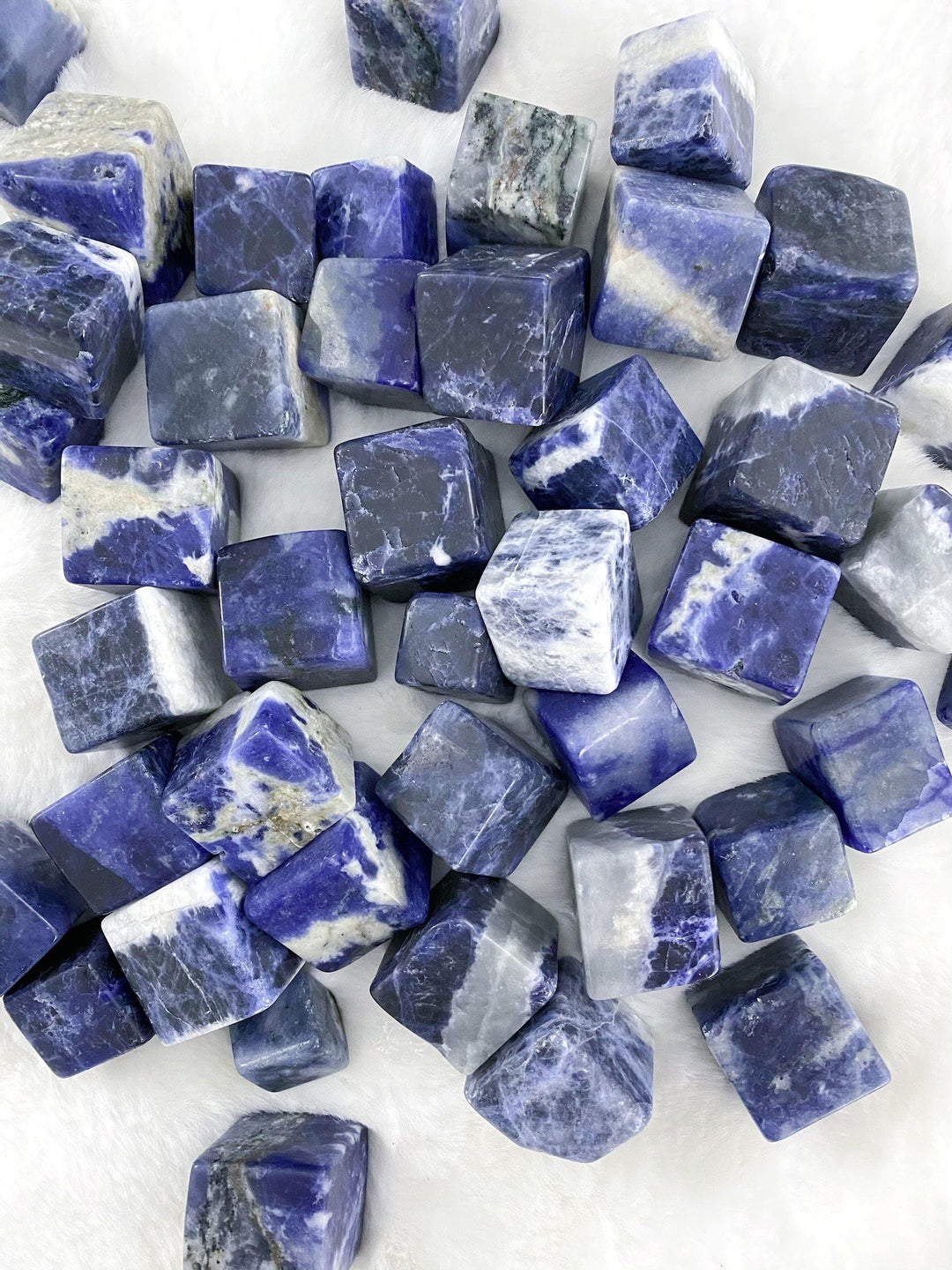 Sodalite Tumbled Cubes - Uncommon Rocks