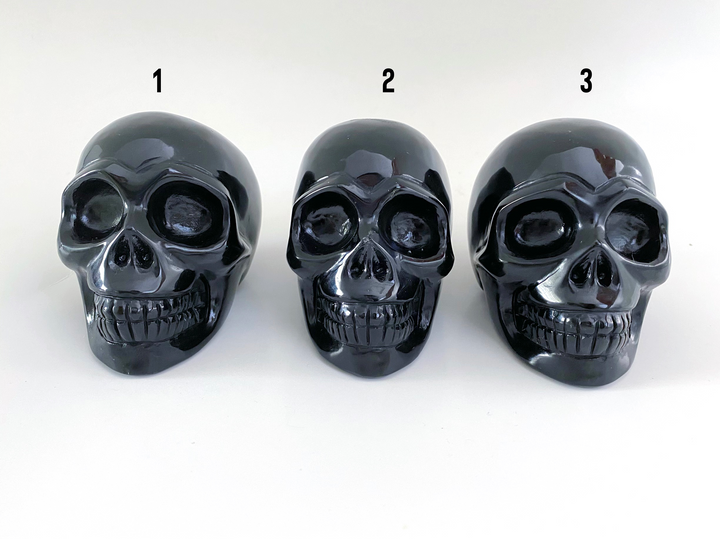 Black Obsidian Skulls - Uncommon Rocks