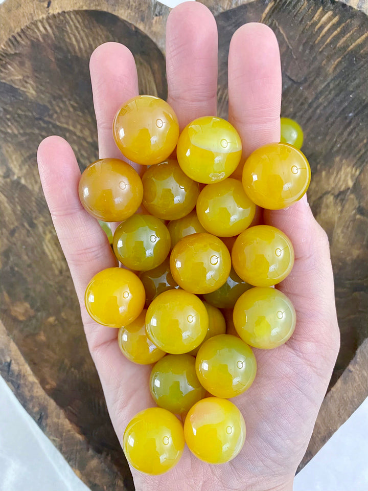 Yellow Agate Spheres