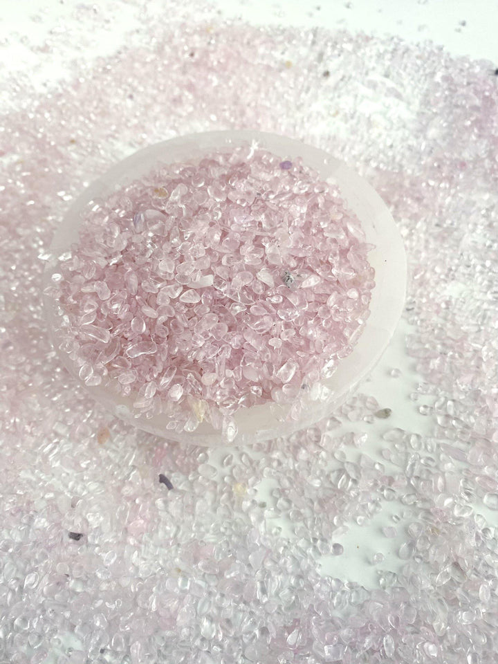 Rose Quartz Tumbled Chips - Uncommon Rocks