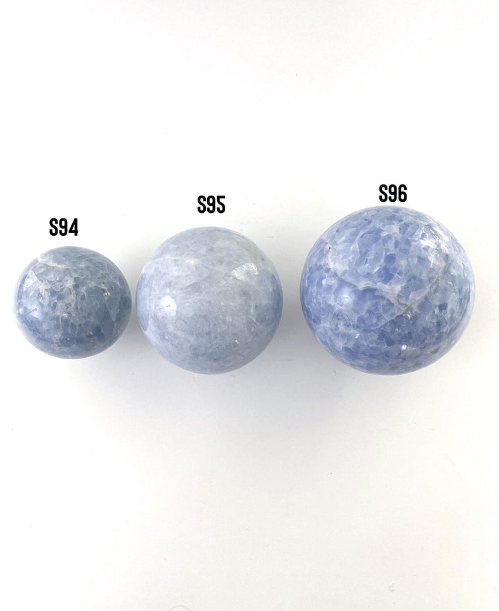 Blue Calcite Spheres - Uncommon Rocks
