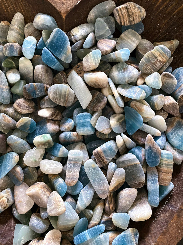 Blue Onyx Lemurian Aquatine Calcite