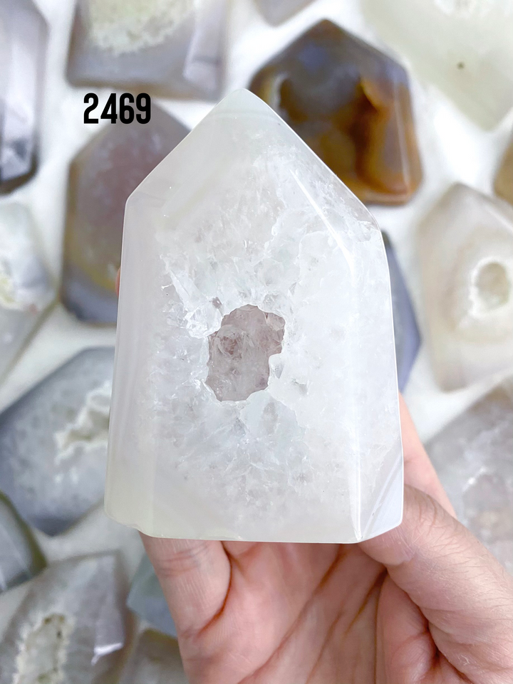 Agate Druzy Towers - Uncommon Rocks