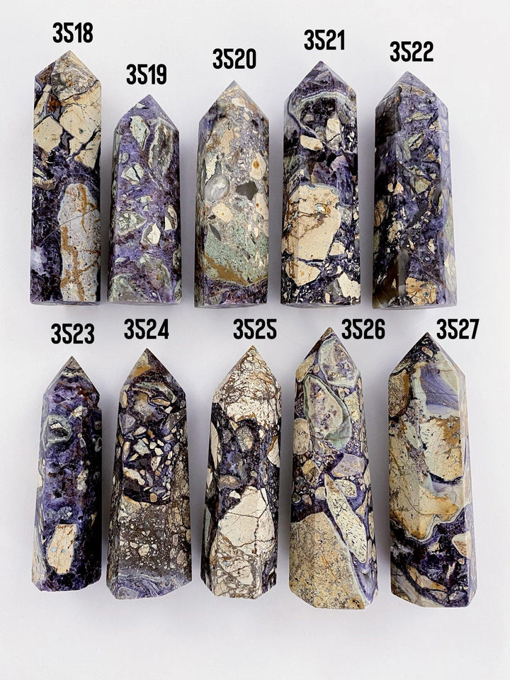 Purple Brecciated Jasper Towers - Uncommon Rocks