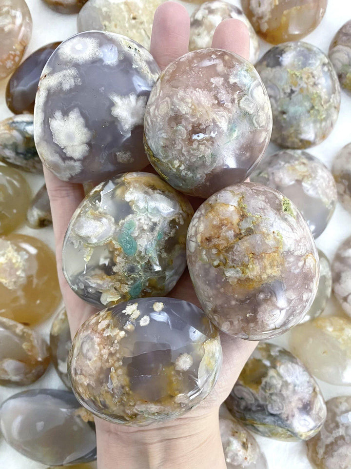 Flower Agate Palm Stones - Uncommon Rocks